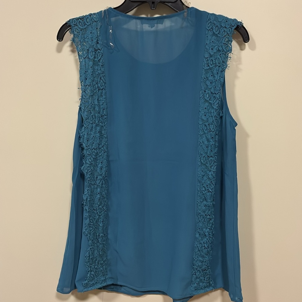 Entro Turquoise Lace Sleeveless Top medium - Picture 6 of 6